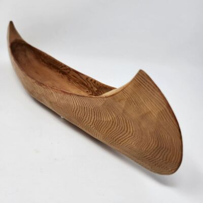 Carved Cedar Canoe Dish Tray