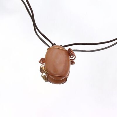 Peach Agate Necklace