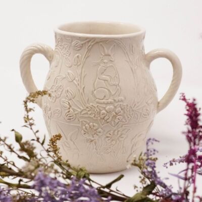 White Bunny Vase