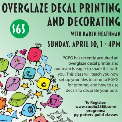 Overglaze decal printing and decorating - April 30